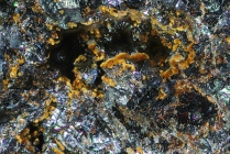 Goethit -3 nadelig auf Sphalerit - Calamita