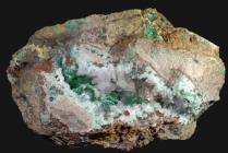 Malachit -8 auf Quarz - Capo Pero